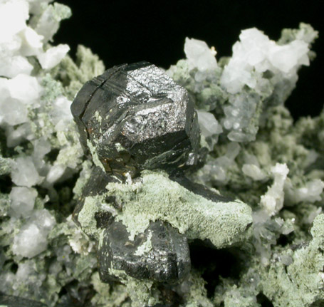 Sphalerite with Quartz from Lane's Quarry, Westfield, Hampden County, Massachusetts