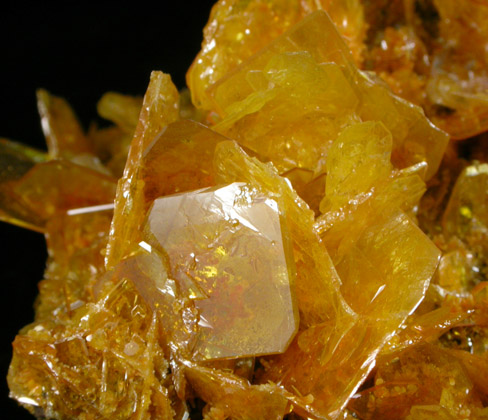 Wulfenite with Mimetite from San Francisco Mine, Cerro Prieto, north of Cucurpe, Sonora, Mexico