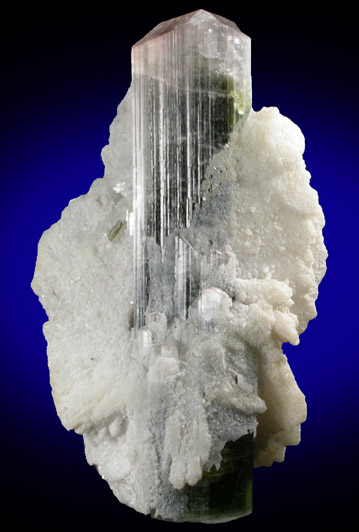 Elbaite Tourmaline in Albite from Stak Nala, Skardu Road, Baltistan, Gilgit-Baltistan, Pakistan