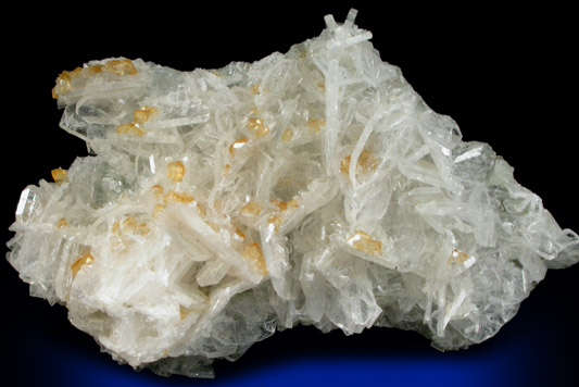 Hydroxyapophyllite-(K) (formerly apophyllite-(KOH)) with Calcite from Bull Run Quarry, near Conklin, Loudoun County, Virginia