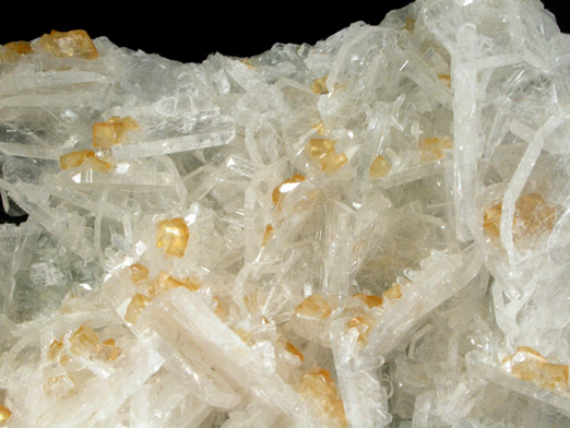 Hydroxyapophyllite-(K) (formerly apophyllite-(KOH)) with Calcite from Bull Run Quarry, near Conklin, Loudoun County, Virginia