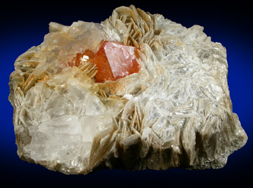 Scheelite on Muscovite from Pingwu, Sichuan, China