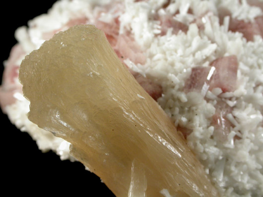 Laumontite and Heulandite pseudomorph after Pectolite with Stilbite from Prospect Park Quarry, Prospect Park, Passaic County, New Jersey