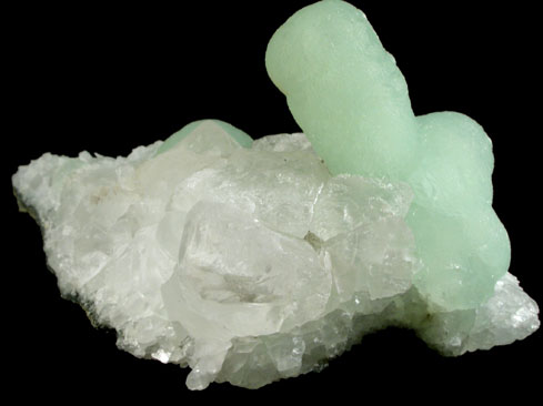Prehnite epimorph after Anhydrite with Calcite, Phillipsite from Pumping Station, McBride Avenue, Woodland Park, West Paterson, Passaic County, New Jersey
