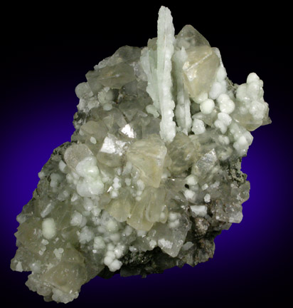 Prehnite and Calcite from Prospect Park Quarry, Prospect Park, Passaic County, New Jersey