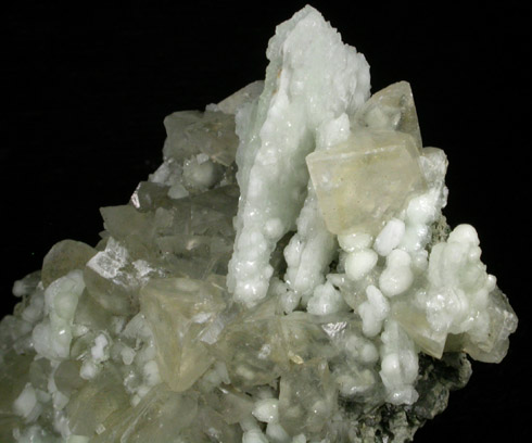 Prehnite and Calcite from Prospect Park Quarry, Prospect Park, Passaic County, New Jersey