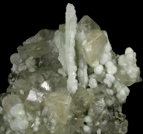 Prehnite and Calcite from Prospect Park Quarry, Prospect Park, Passaic County, New Jersey