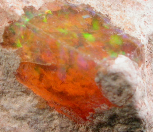 Opal var. Fire Opal from Jalisco, Mexico