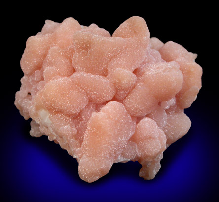 Rhodochrosite over Calcite from N'Chwaning Mine, Kalahari Manganese Field, Northern Cape Province, South Africa
