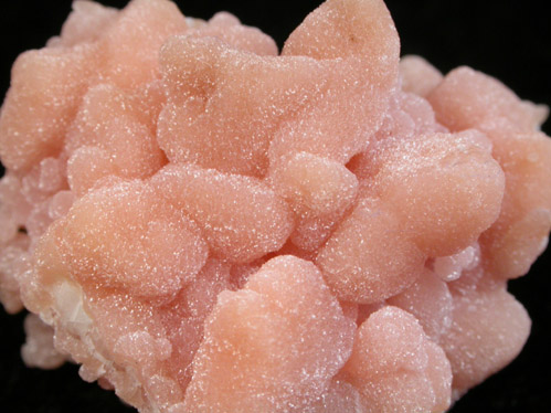 Rhodochrosite over Calcite from N'Chwaning Mine, Kalahari Manganese Field, Northern Cape Province, South Africa