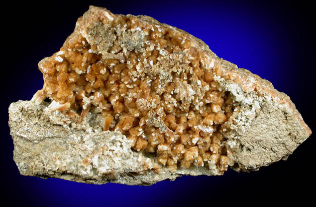 Stilbite-Ca with Calcite from Moore's Station Quarry, 44 km northeast of Philadelphia, Mercer County, New Jersey