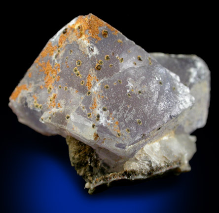 Fluorite with Epidote, Chamosite, Pyrite from Route 30 Road Cut, near Long Lake, Hamilton County, New York