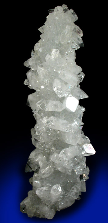 Apophyllite on stalactitic Quartz from Jalgaon, Maharashtra, India