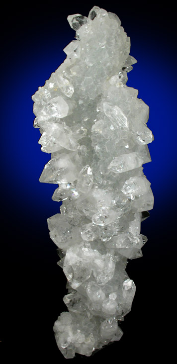 Apophyllite on stalactitic Quartz from Jalgaon, Maharashtra, India