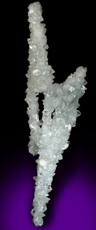 Apophyllite on stalactitic Quartz from Jalgaon, Maharashtra, India