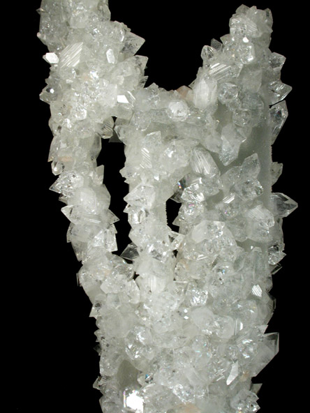 Apophyllite on stalactitic Quartz from Jalgaon, Maharashtra, India