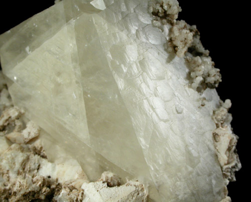 Calcite on Datolite from Millington Quarry, Bernards Township, Somerset County, New Jersey