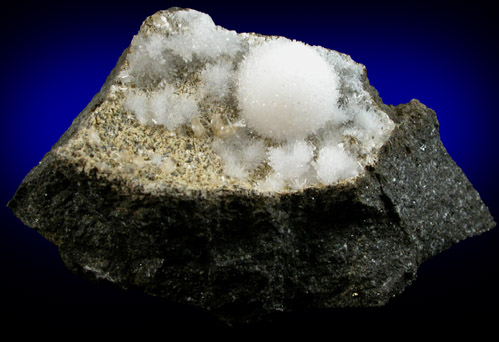 Natrolite with Calcite from near Horseshoe Dam, Maricopa County, Arizona