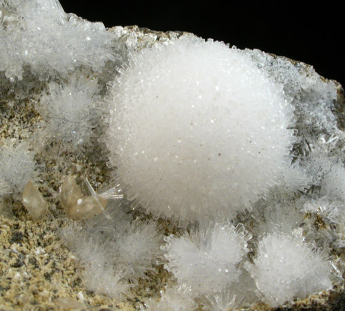 Natrolite with Calcite from near Horseshoe Dam, Maricopa County, Arizona