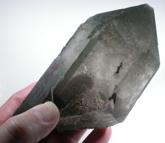 Quartz var. Smoky Quartz with Chlorite from Maderanertal, Kanton Uri, Switzerland