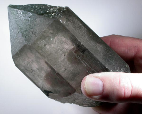 Quartz var. Smoky Quartz with Chlorite from Maderanertal, Kanton Uri, Switzerland