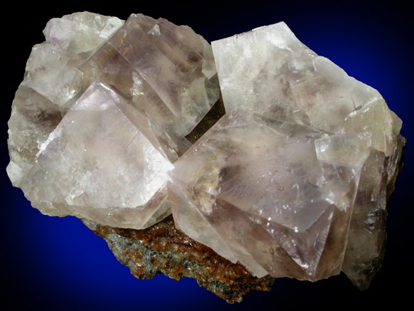 Fluorite on Siderite from Blackdene Mine, Ireshopeburn, Weardale, County Durham, England