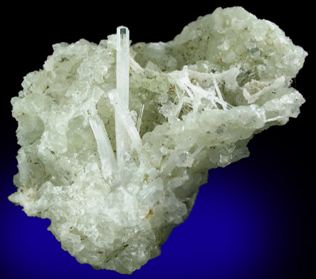 Natrolite on Datolite with Calcite from Millington Quarry, Bernards Township, Somerset County, New Jersey