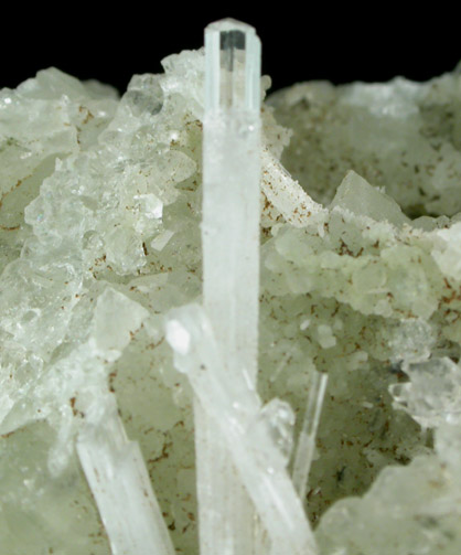 Natrolite on Datolite with Calcite from Millington Quarry, Bernards Township, Somerset County, New Jersey