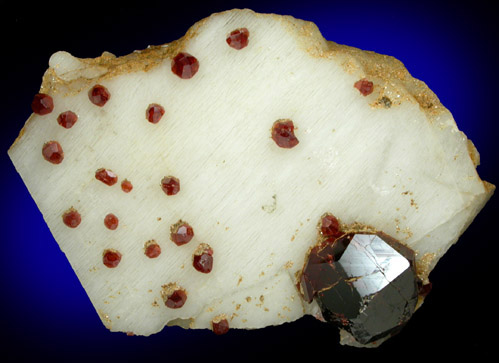 Spessartine Garnet on Microcline from Bagrote Nala Mine, Gilgit-Baltistan, Pakistan