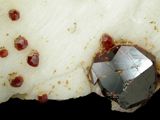 Spessartine Garnet on Microcline from Bagrote Nala Mine, Gilgit-Baltistan, Pakistan