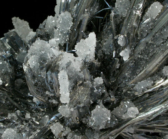 Stibnite with Fluorite from Taa Village, Chaing-Mai Province, Thailand