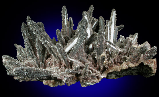 Stibnite with Barite from Baia Sprie (Felsbnya), Maramures, Romania