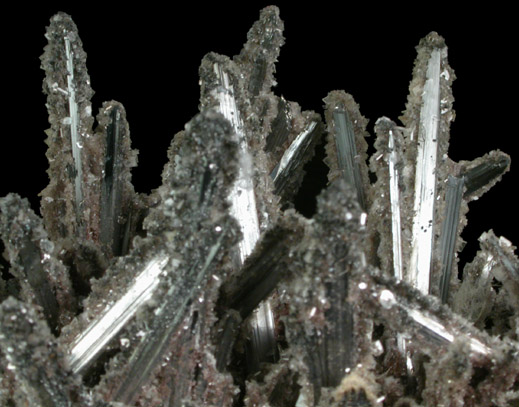 Stibnite with Barite from Baia Sprie (Felsbnya), Maramures, Romania