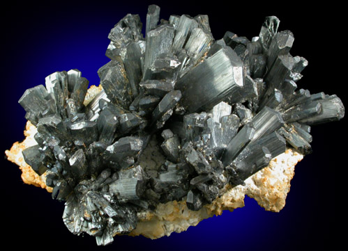 Stibnite on Barite from Baiutz, Maramures, Romania