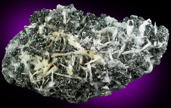 Stibnite with Barite from Herja Mine (Kisbanya), Baia Mare, Maramures, Romania