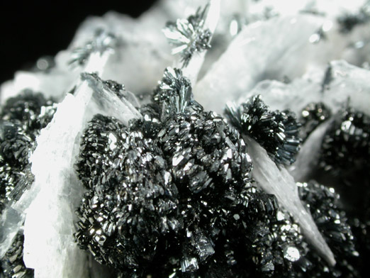 Stibnite with Barite from Herja Mine (Kisbanya), Baia Mare, Maramures, Romania