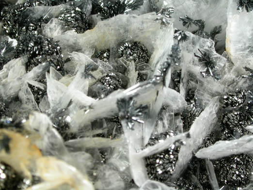 Stibnite with Barite from Herja Mine (Kisbanya), Baia Mare, Maramures, Romania