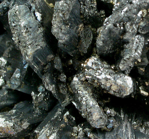 Stibnite on Quartz from Poiana Botizei Mine, Maramures, Romania