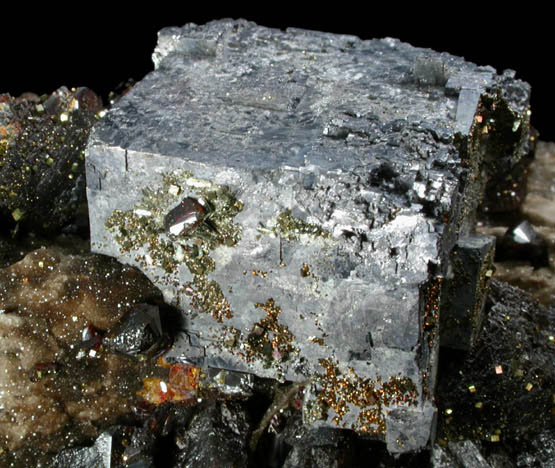 Galena, Sphalerite, Chalcopyrite from Tri-State Lead-Zinc Mining District, near Joplin, Jasper County, Missouri