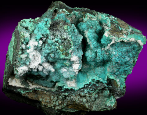 Chrysocolla with Quartz from Northwest of Globe, Gila County, Arizona