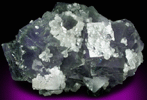 Fluorite with Calcite from Xianghuapu, Linwu, Hunan, China