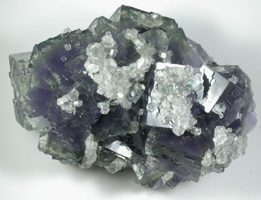 Fluorite with Calcite from Xianghuapu, Linwu, Hunan, China
