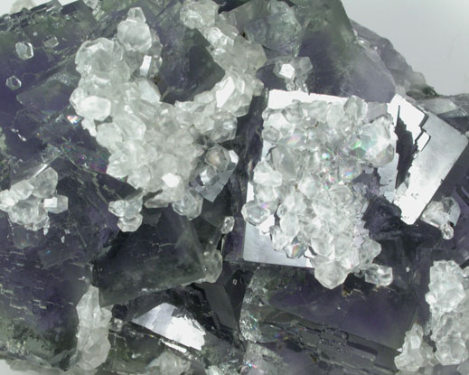 Fluorite with Calcite from Xianghuapu, Linwu, Hunan, China