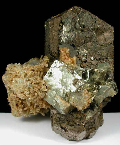 Pyrrhotite, Pyrite, Quartz from Nikolaevskiy Mine, Dalnegorsk, Primorskiy Kray, Russia