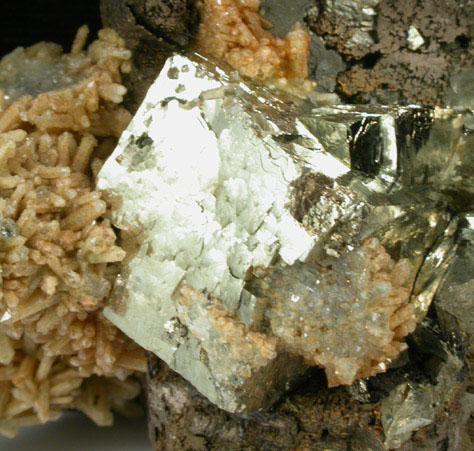 Pyrrhotite, Pyrite, Quartz from Nikolaevskiy Mine, Dalnegorsk, Primorskiy Kray, Russia