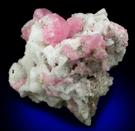 Rhodochrosite on Quartz from Silverton District, San Juan County, Colorado