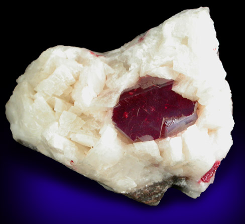 Cinnabar on Dolomite from Tsa Tien Mine, Fenghuang, Hunan, China