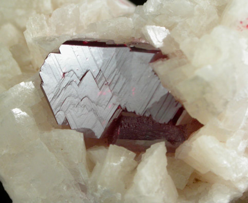 Cinnabar on Dolomite from Tsa Tien Mine, Fenghuang, Hunan, China