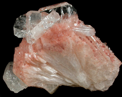 Apophyllite on Stilbite-Ca from Nashik District, Maharashtra, India