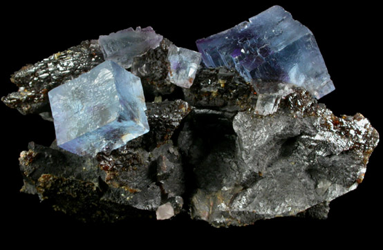 Fluorite on Sphalerite from Minerva #1 Mine, Rosiclare Level, Cave-in-Rock District, Hardin County, Illinois